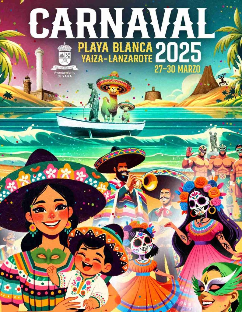 Cartel programa Carnaval Playa Blanca.